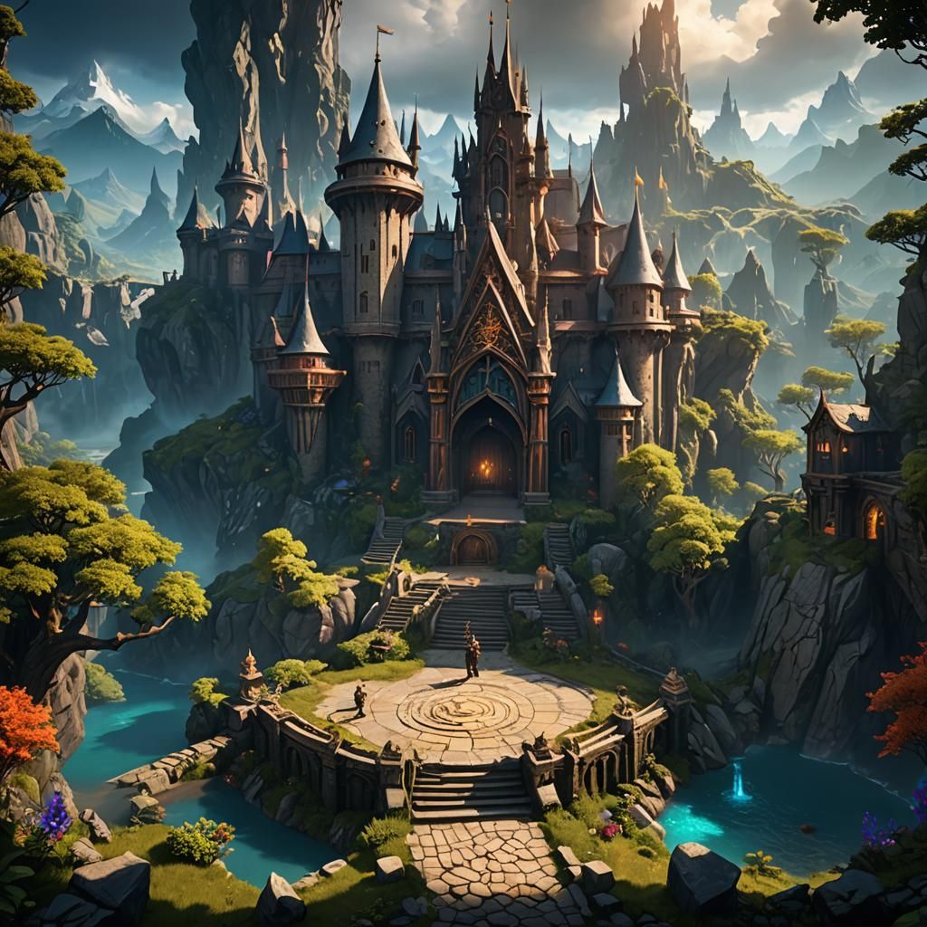 High Fantasy RPG Title Screen in Unreal Engine 5