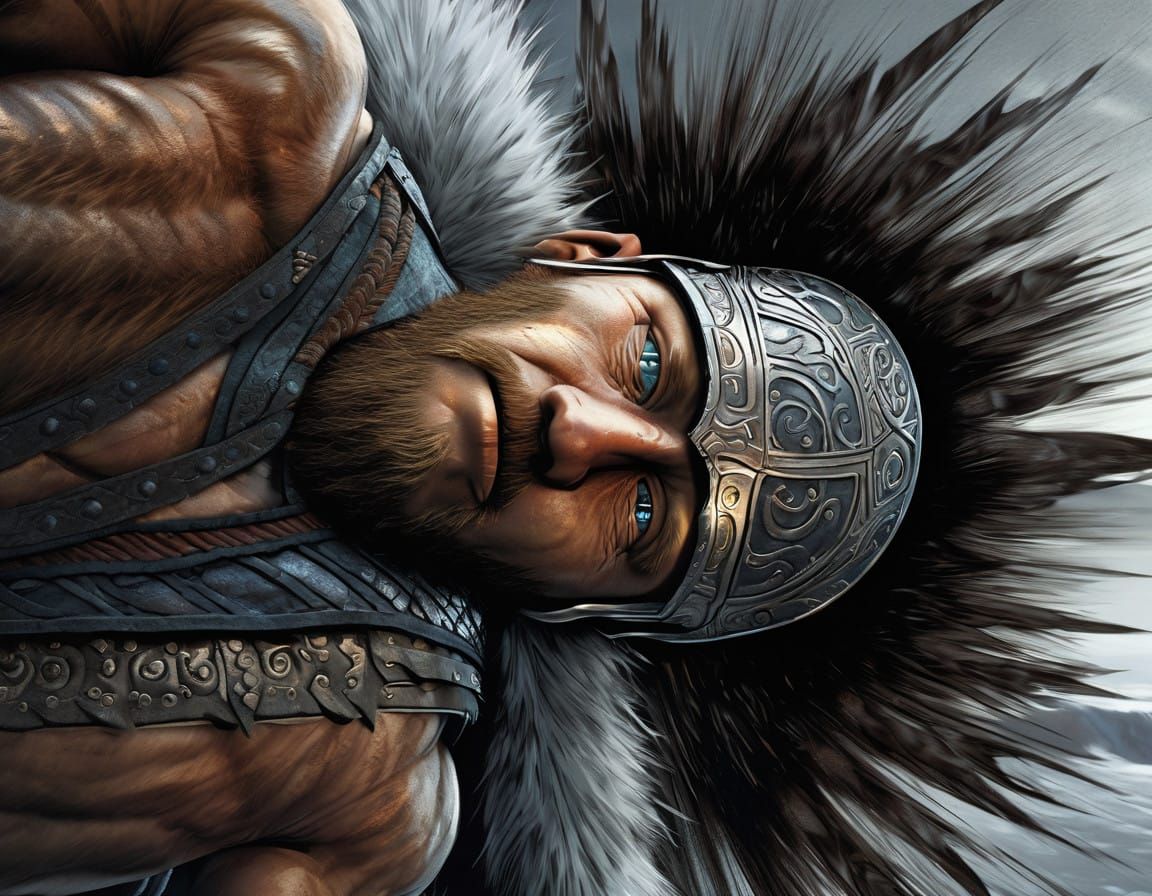 Viking Warrior in Ornate Armor