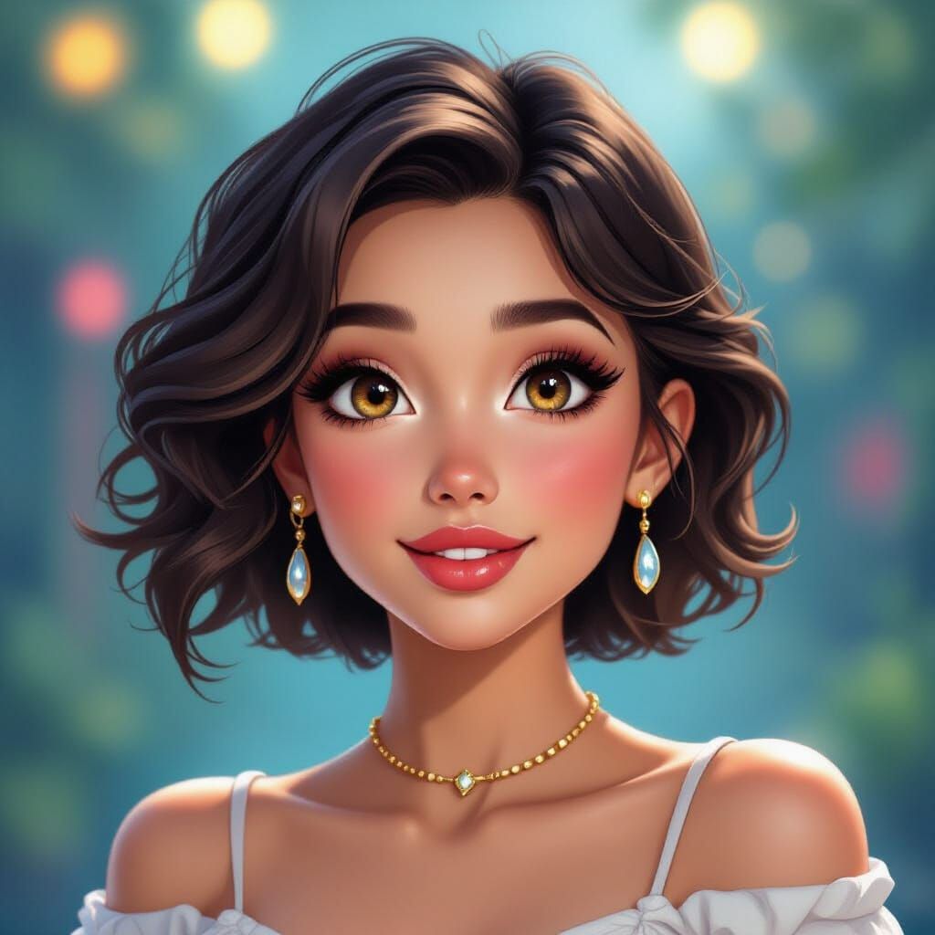 Exquisite Woman Portrait in Unreal Art Style
