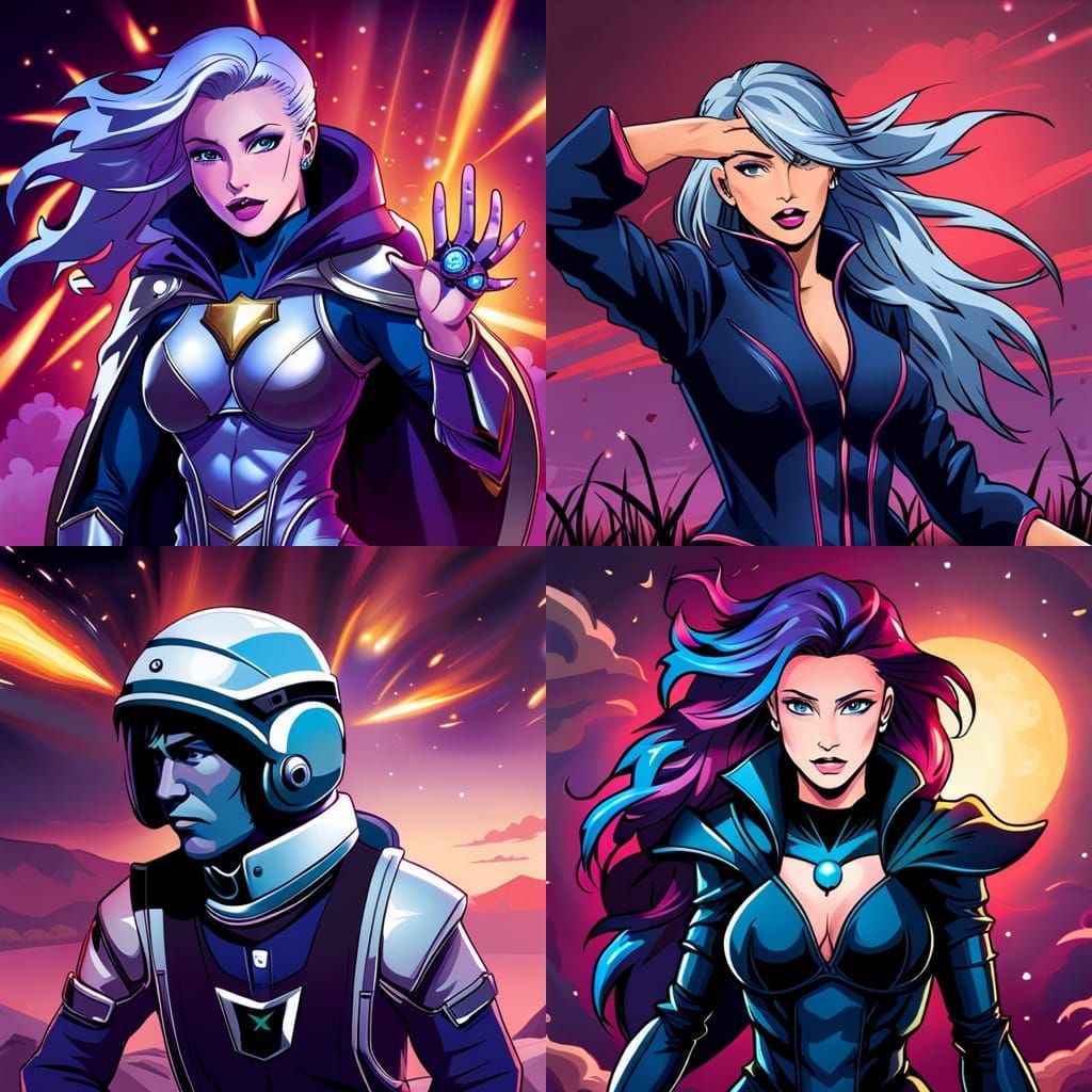 Magical Night Elf Digital Art in Explosive Colors