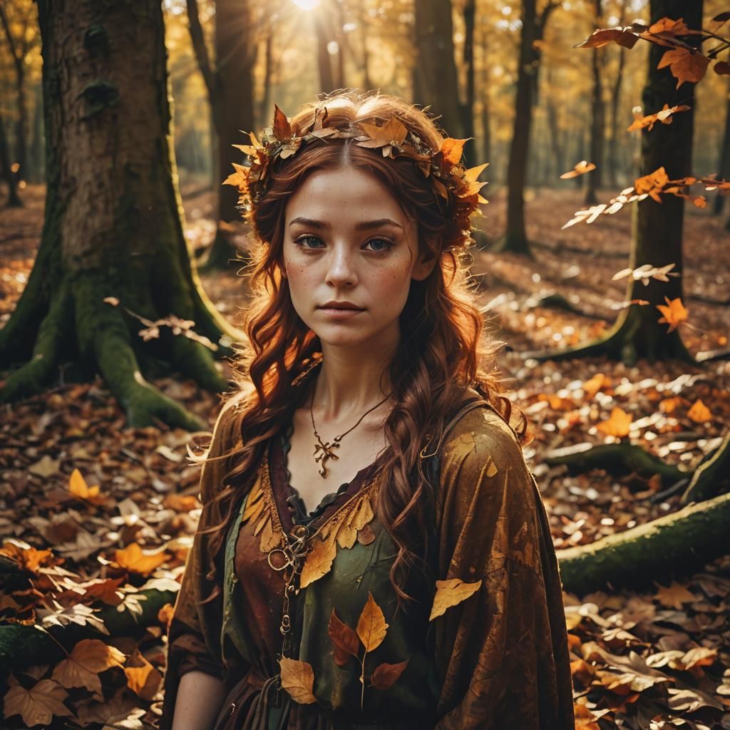 Autumn Fae Portrait in Cinematic Style