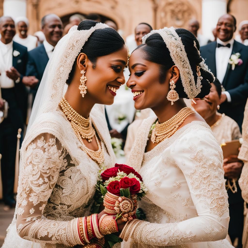 Two Women Celebrate Their Wedding