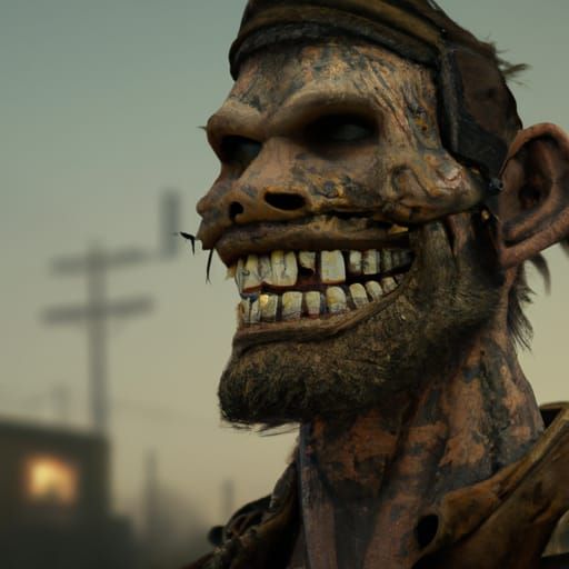 Fasnacht Toothy Man Mask in Professional Photography Style