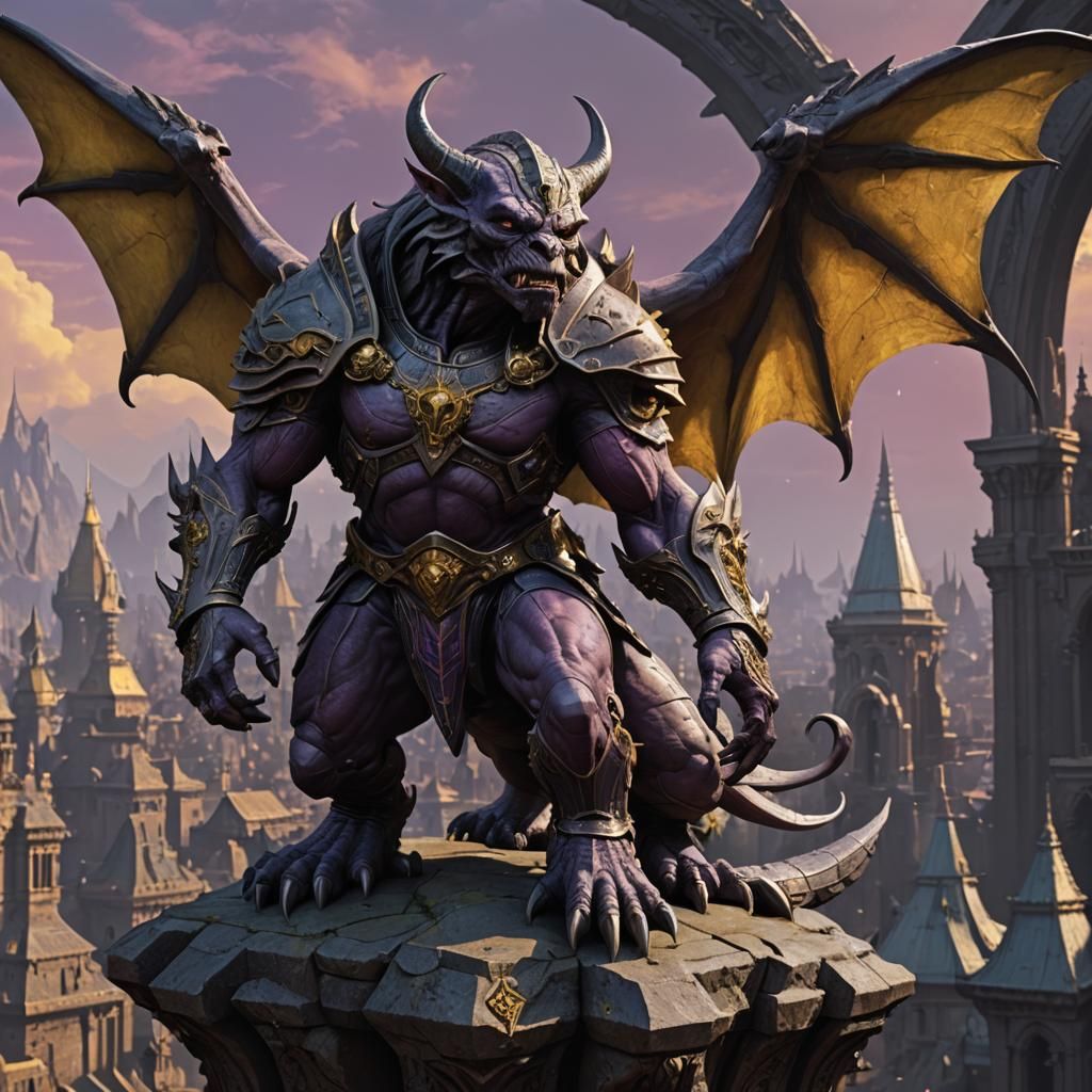 Klingon Gargoyle Talosian Hybrid in Dark Fantasy Style