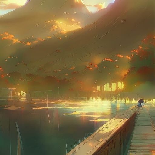 Anime Key Visual in Studio Ghibli Style