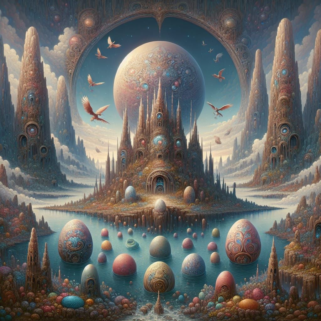Fantastical Egg Kingdom Concept Art