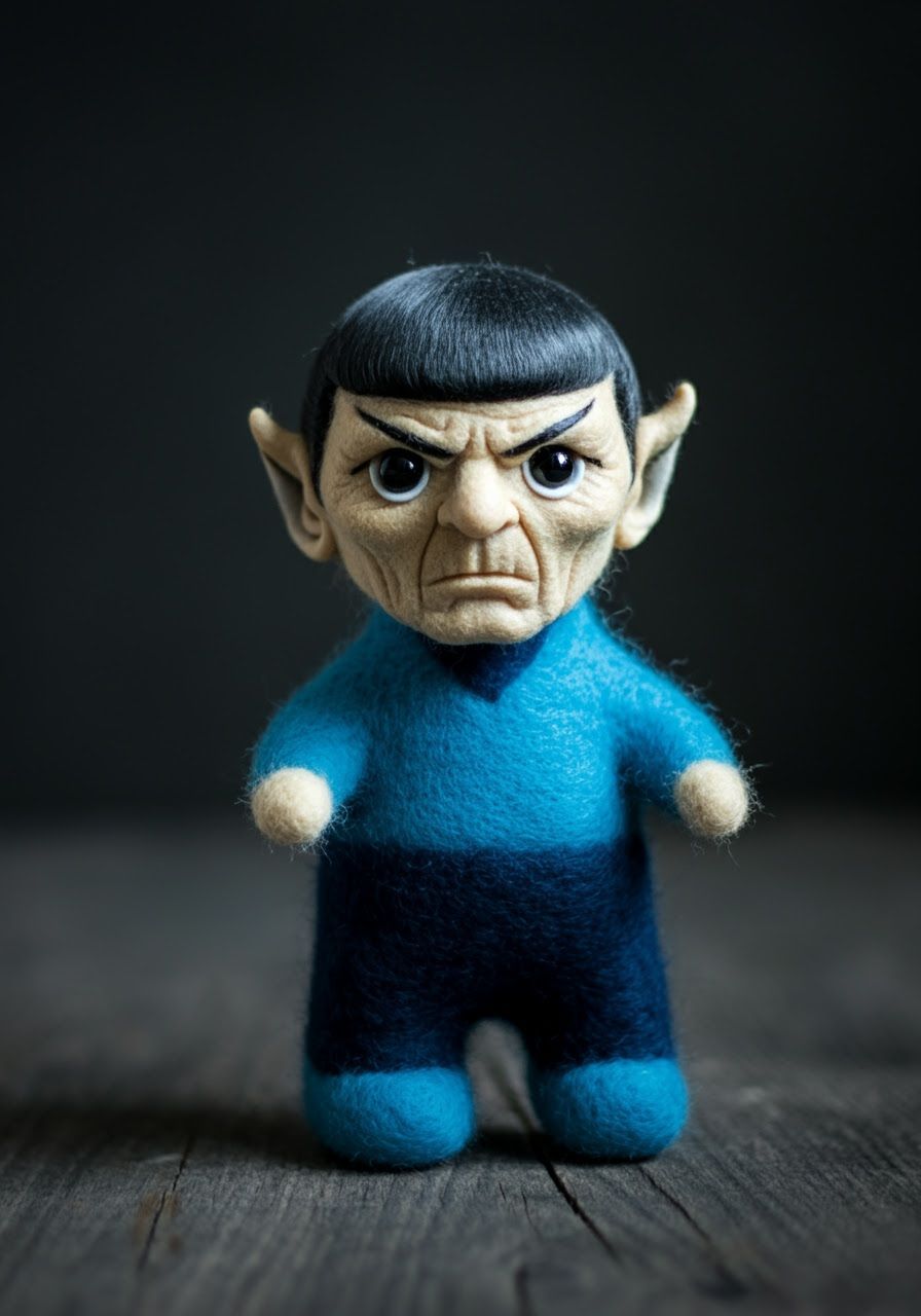 Superfluid Helium Felted Goodness, Spock-Hair & Football
