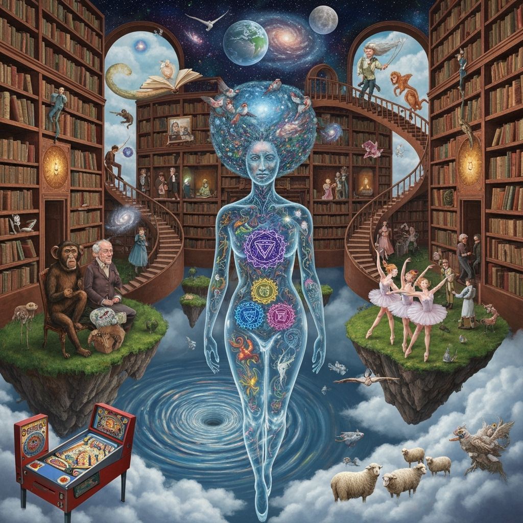 Surreal Tea Party in a Galactic Library