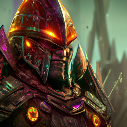 Futuristic Soldier in Dark Fantasy Style