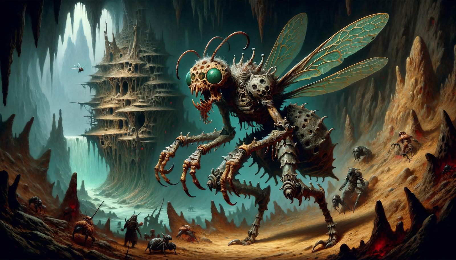 Epic Demonhive Attendant Guards Infested Cave Entrance