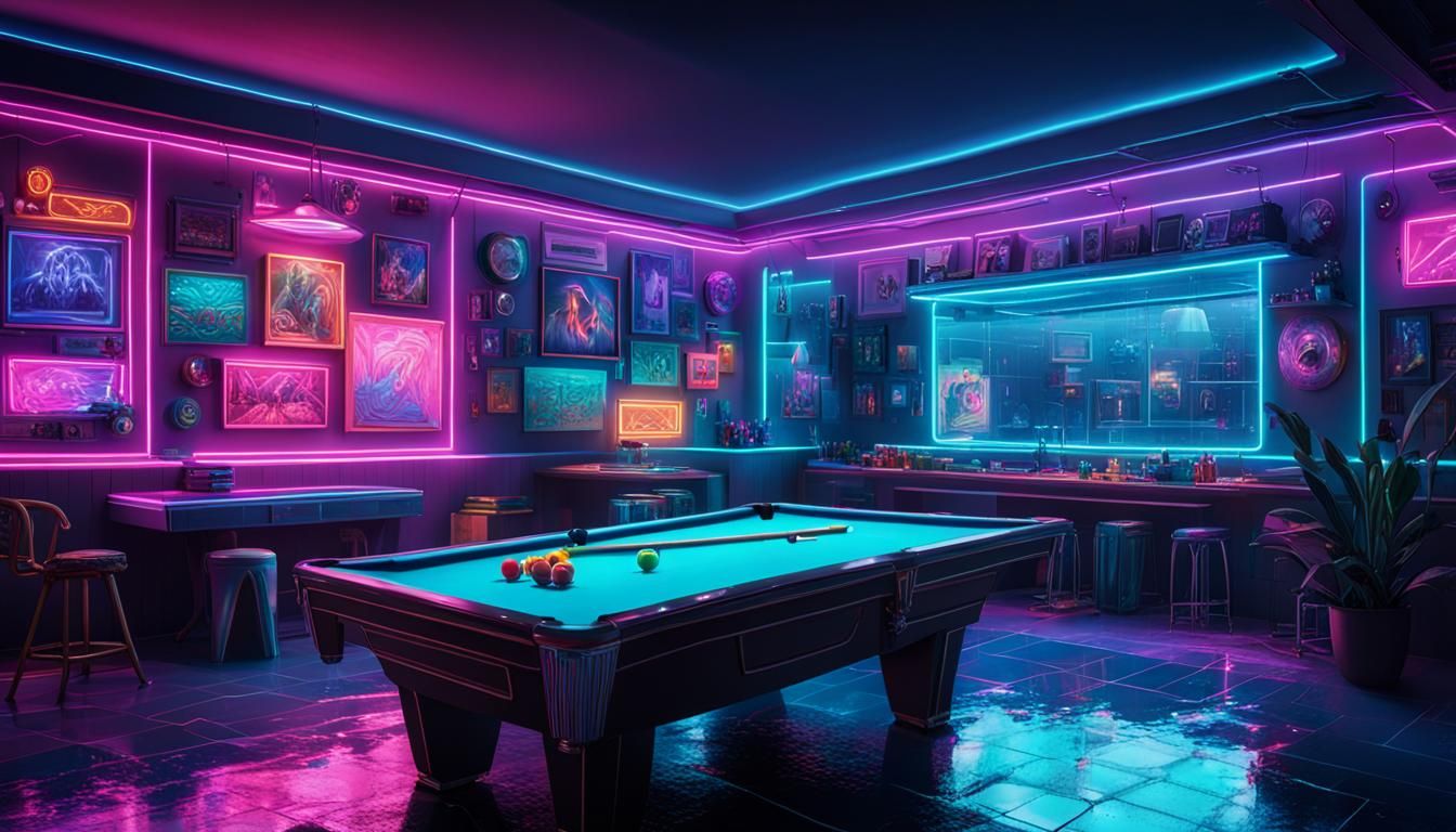 90's aesthetic pool room