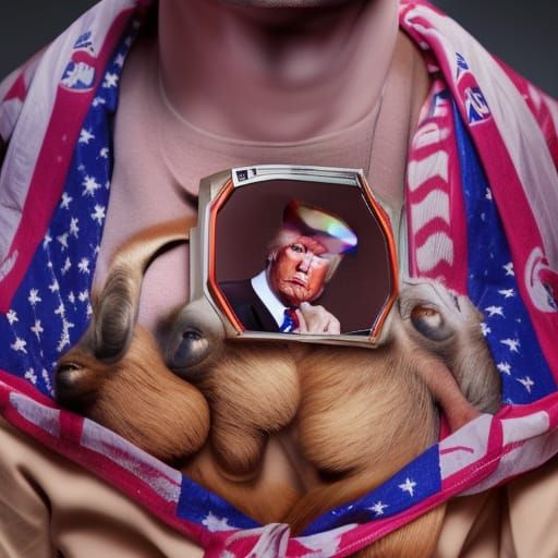 Donald Trump as a Donkey in a Professional Portrait