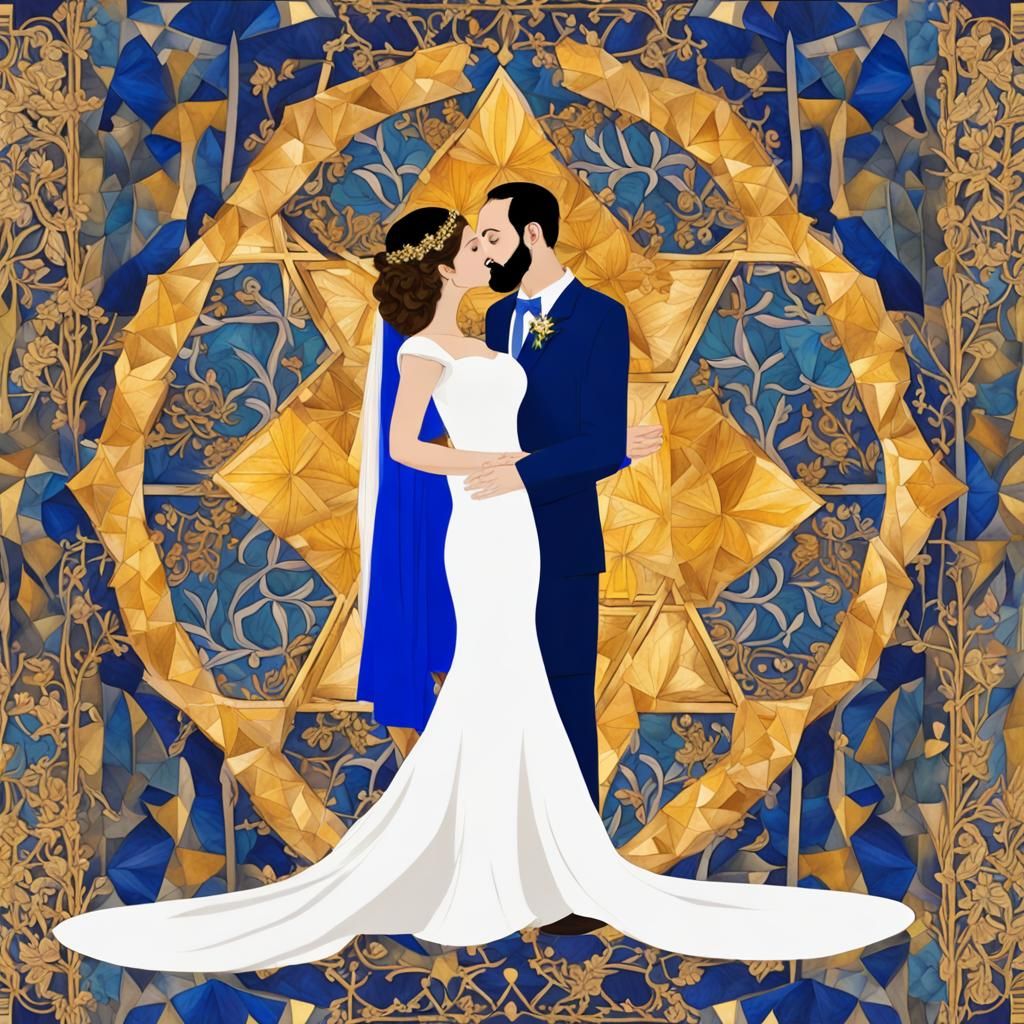 A Wedding (In the style of Siona Benjamin)