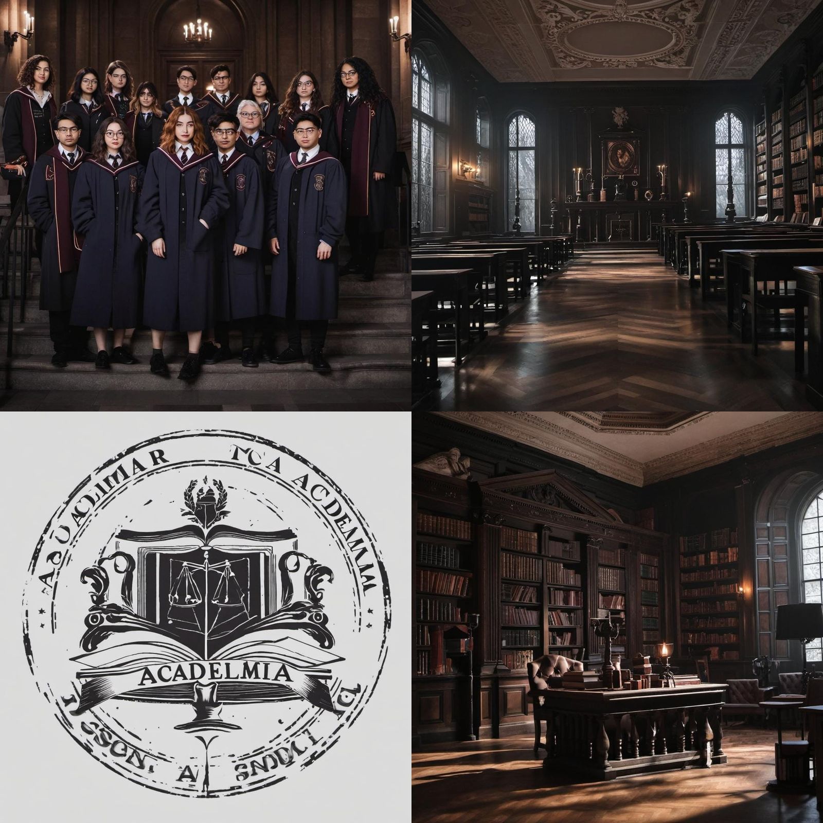 Evocative Dark Academia Inspired Image