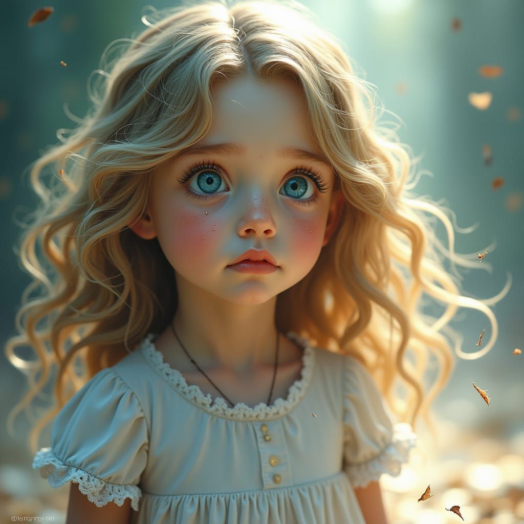 Sorrowful Girl Amidst Shattered Trust