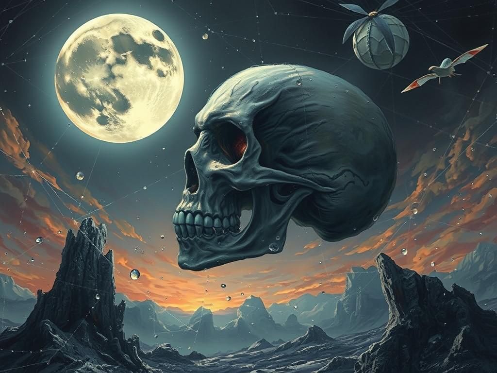 Glistening Spiderweb: Photorealistic Art Inspired by Surreal...