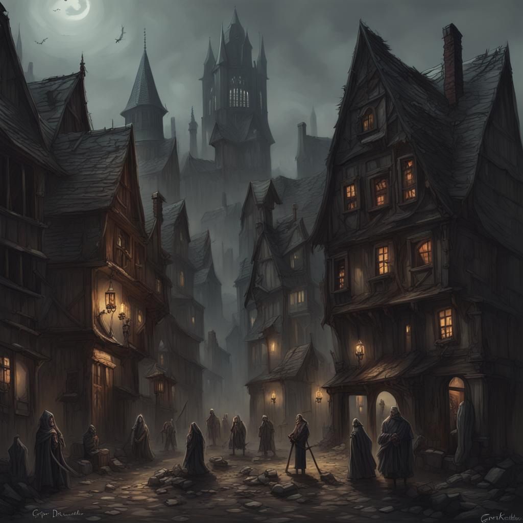 Sinister Medieval City with Undead Residents