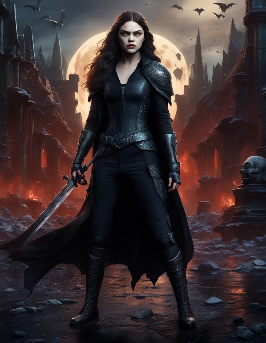 Vampire Warrior in Cinematic Fantasy Art Style