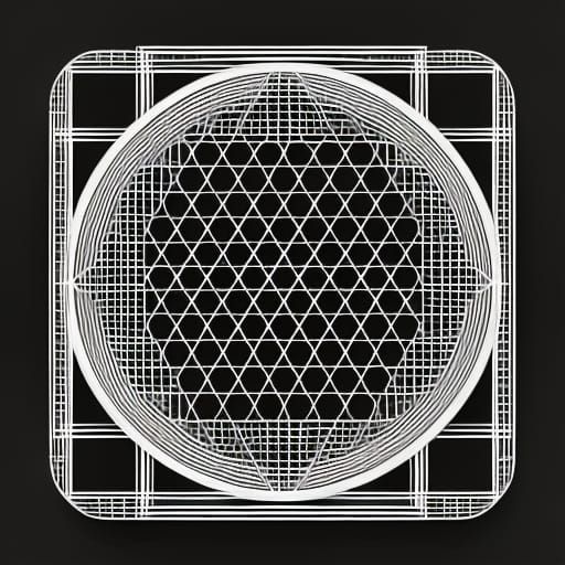 Industrial Techno Label Logo: Brutalist Minimalist Circle