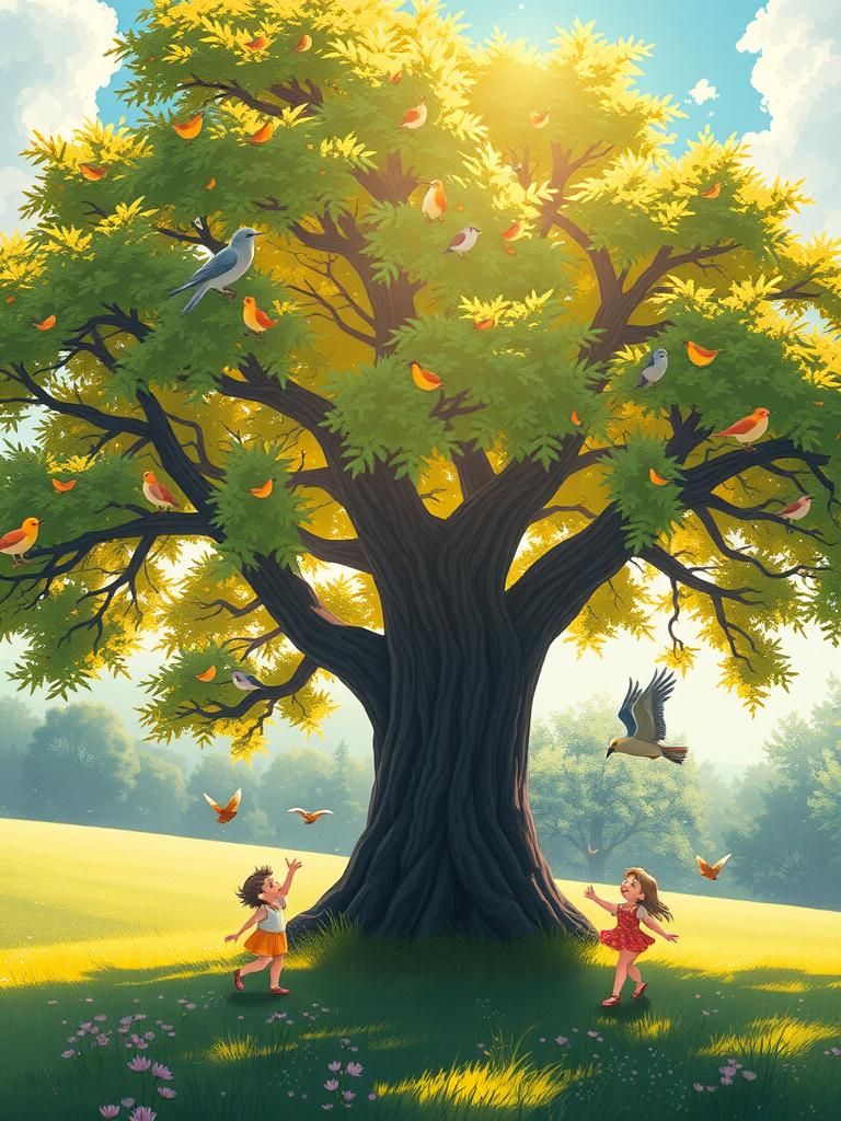 Lush Meadow Scene in Studio Trigger Style