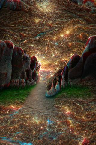 Footpath to the Universe End: Digital Art