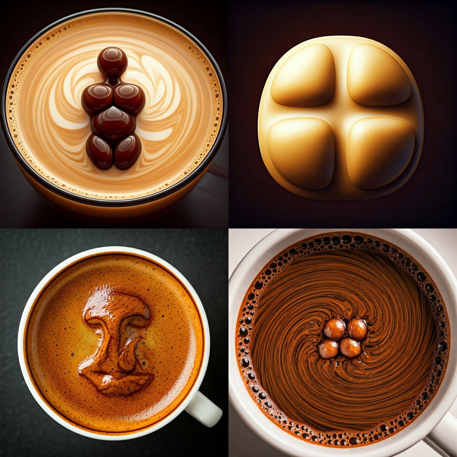 A Fleeting Coffee Foam Pareidolia