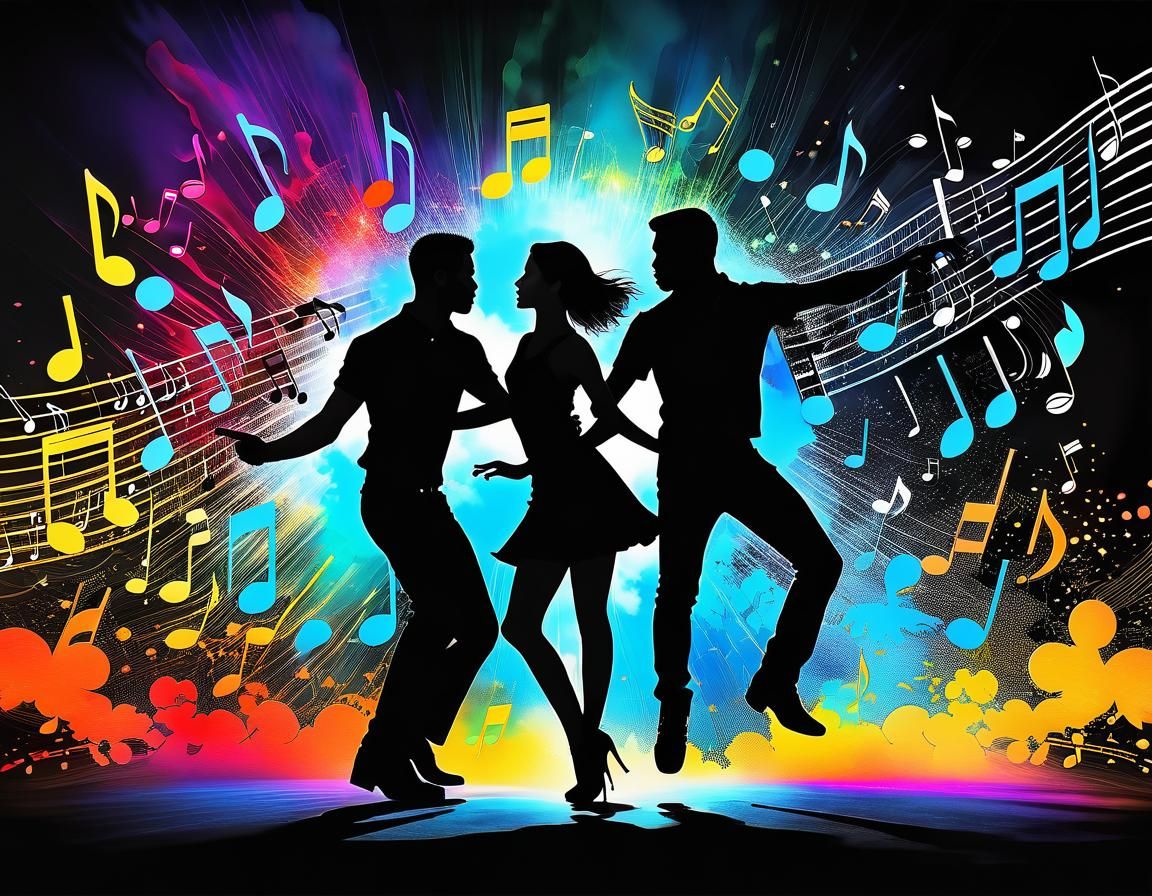 Rock'n Roll Dance in Electric Shadow Style