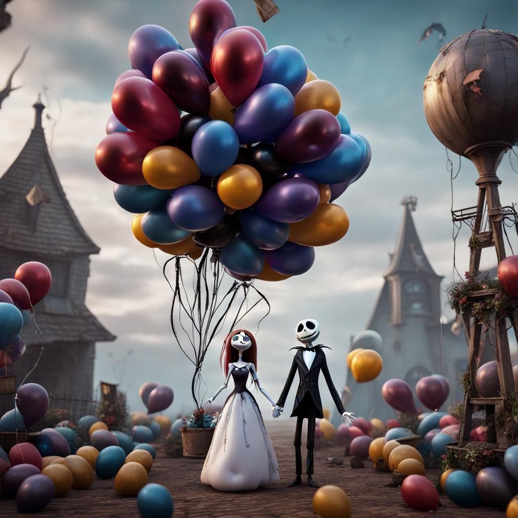 Jack and Sally's 'Up' Wedding: Detailed Matte Painting