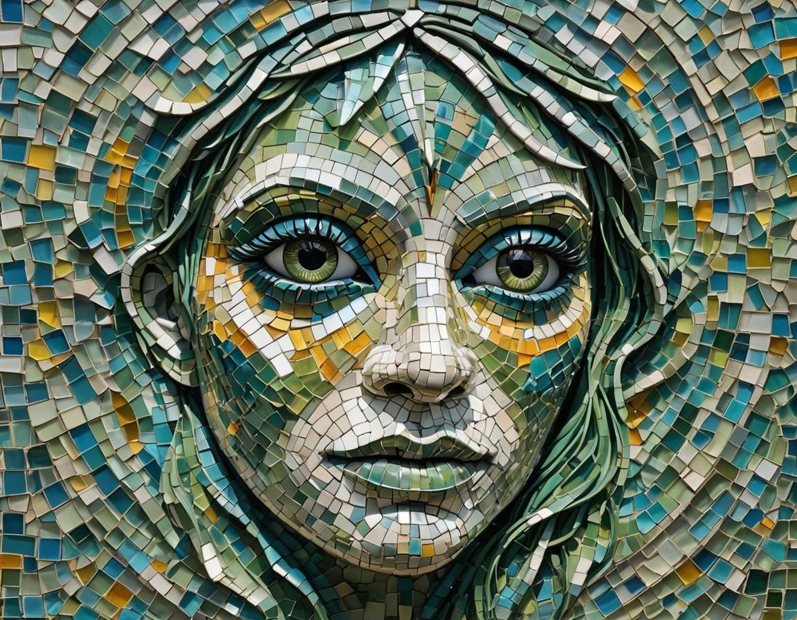 Sabled glass portrait