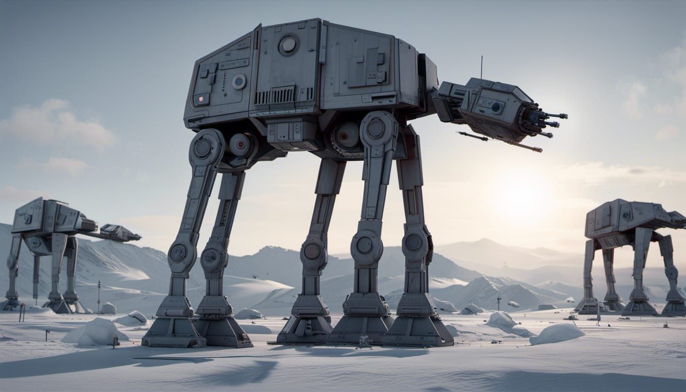 Star Wars Snow Base Attack in 3D Cinematic Style