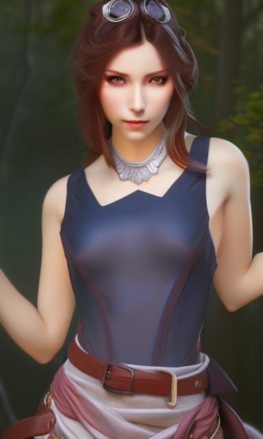 Young Superheroine Concept Art in Triadic Colors