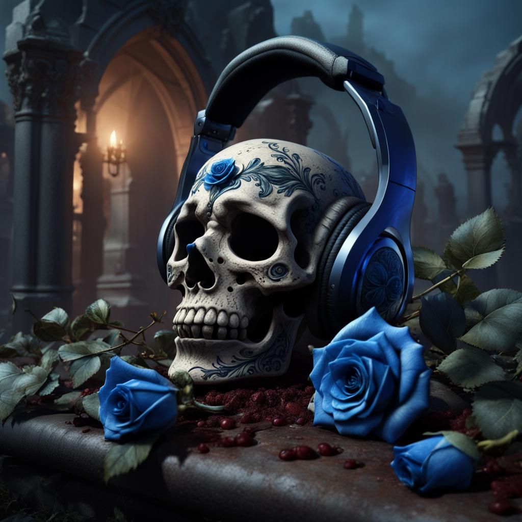 Jason in Graveyard with Roses, Matte Painting