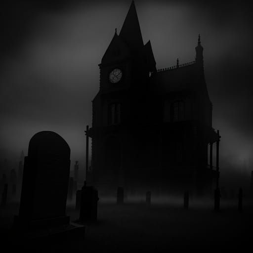 Moody Edinburgh Graveyard Scene in Dark Academia Style