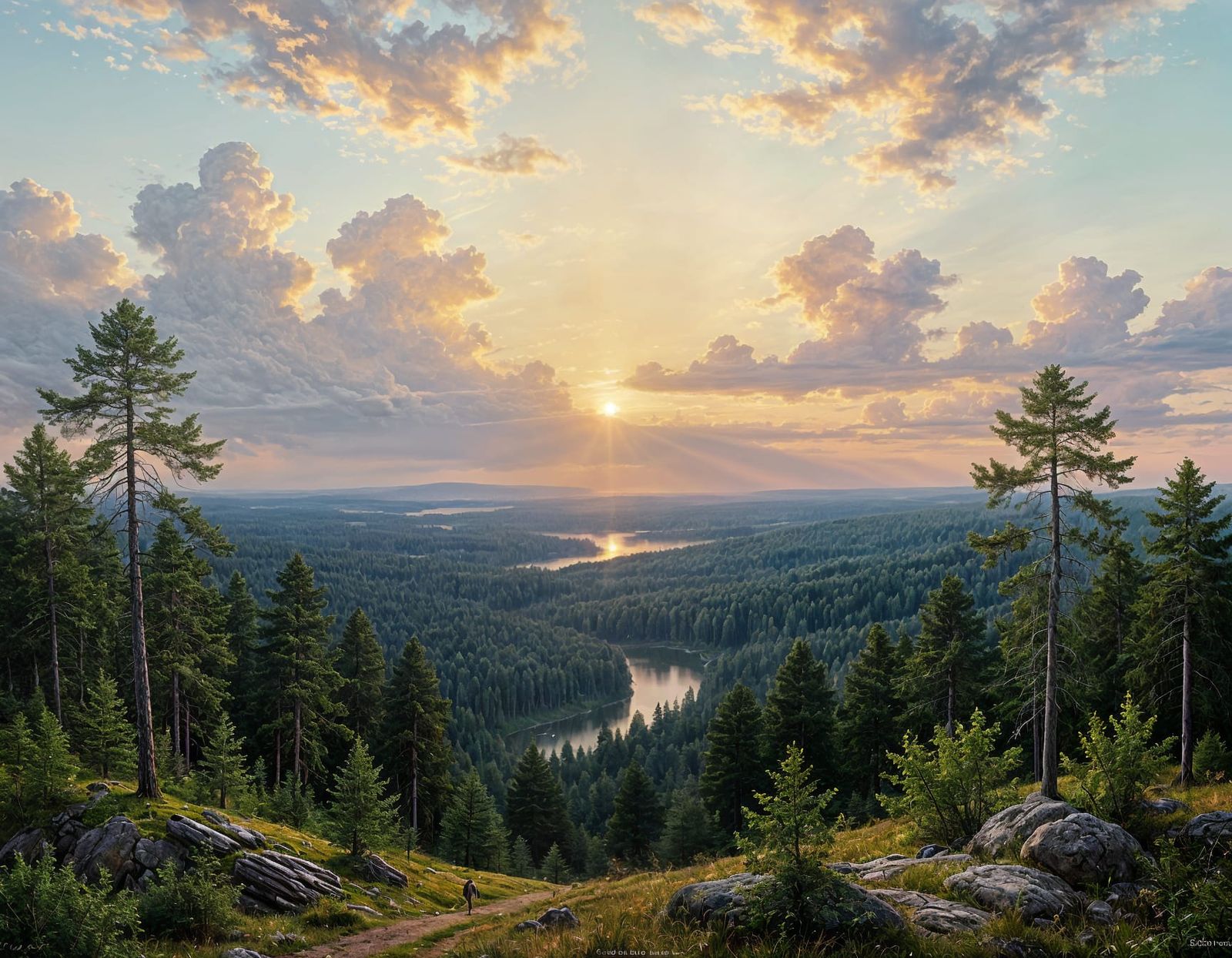 Epic Landscape in Style of the Great Masters