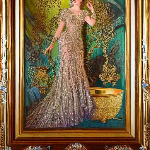 Opulent Art Deco Portrait in Rabbit Milk