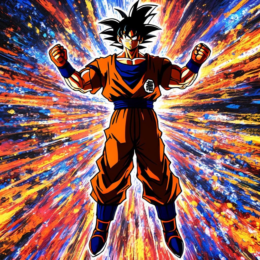 Goku Soars Through the Air to Catch a Train in Mid-Air, in V...