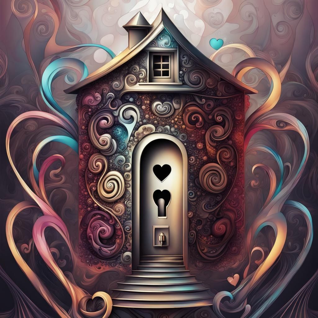 Heart Lock with Infinite Spiral Home