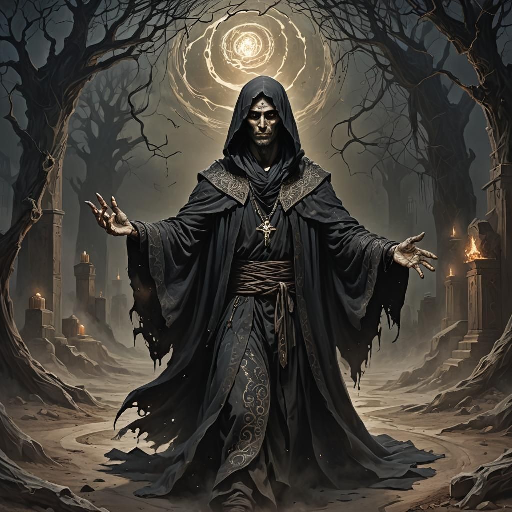 Necromancer Transformation Under a Desolate Moon