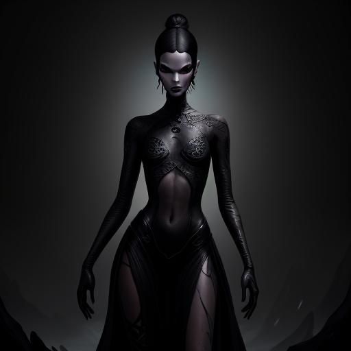 Allure of Shadow: A Dark Fantasy Silhouette