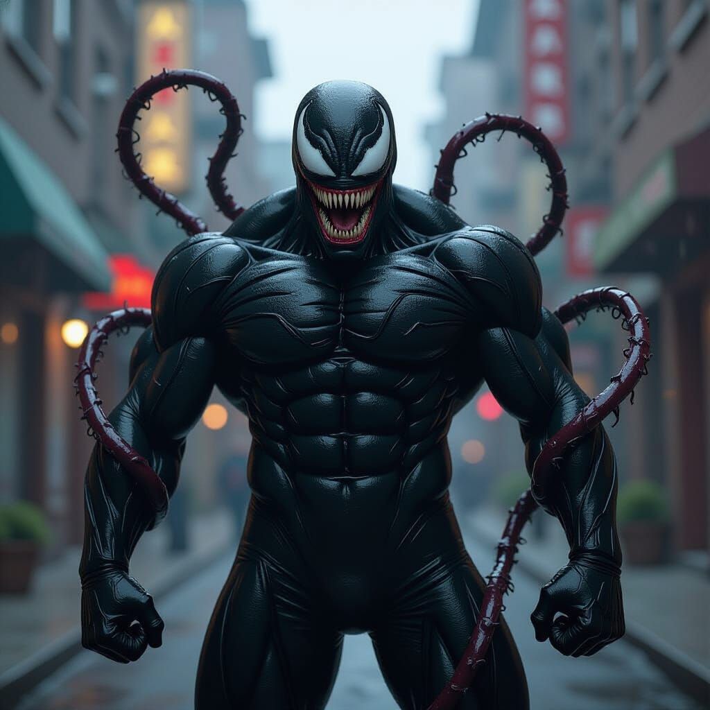 Grotesque Peter Griffin Venom Symbiote Transformation