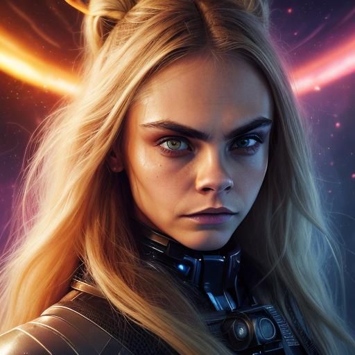 Cara Delevingne in Burning Space Station: Alien Attack