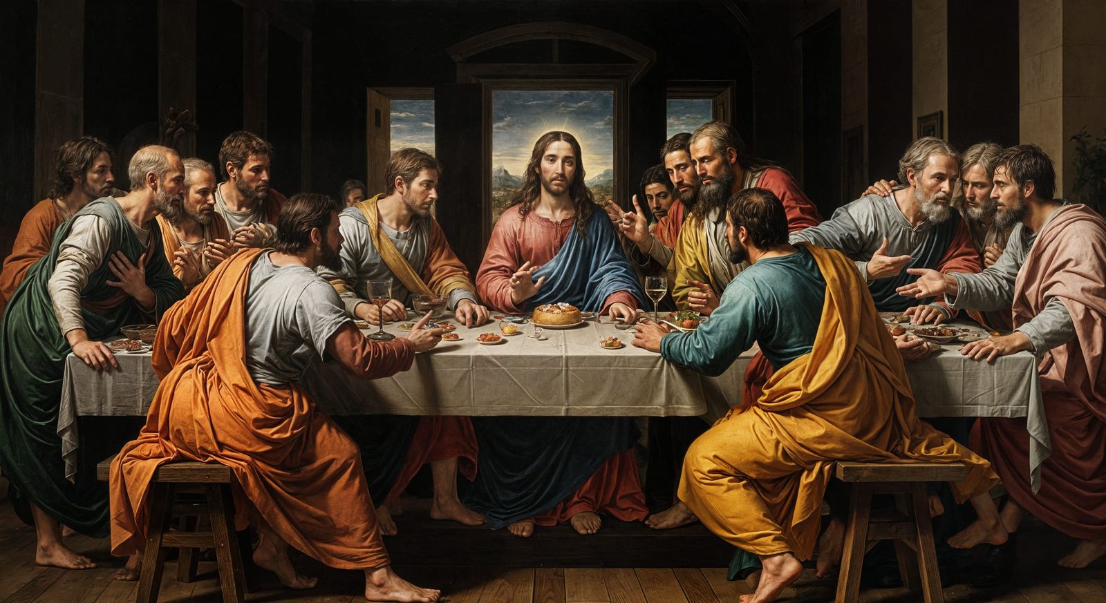 The Last Supper: Jesus and Apostles Communion