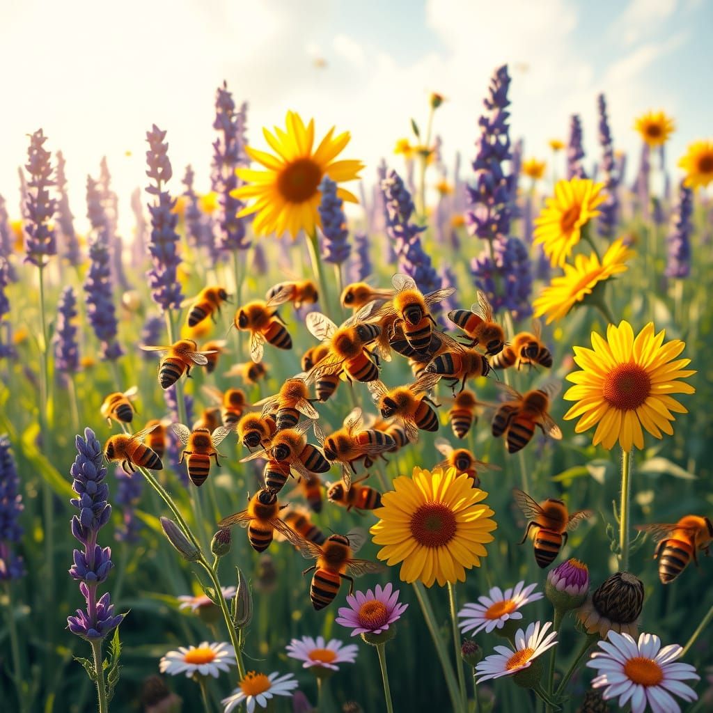 Golden Light on a Lush Impressionist Landscape