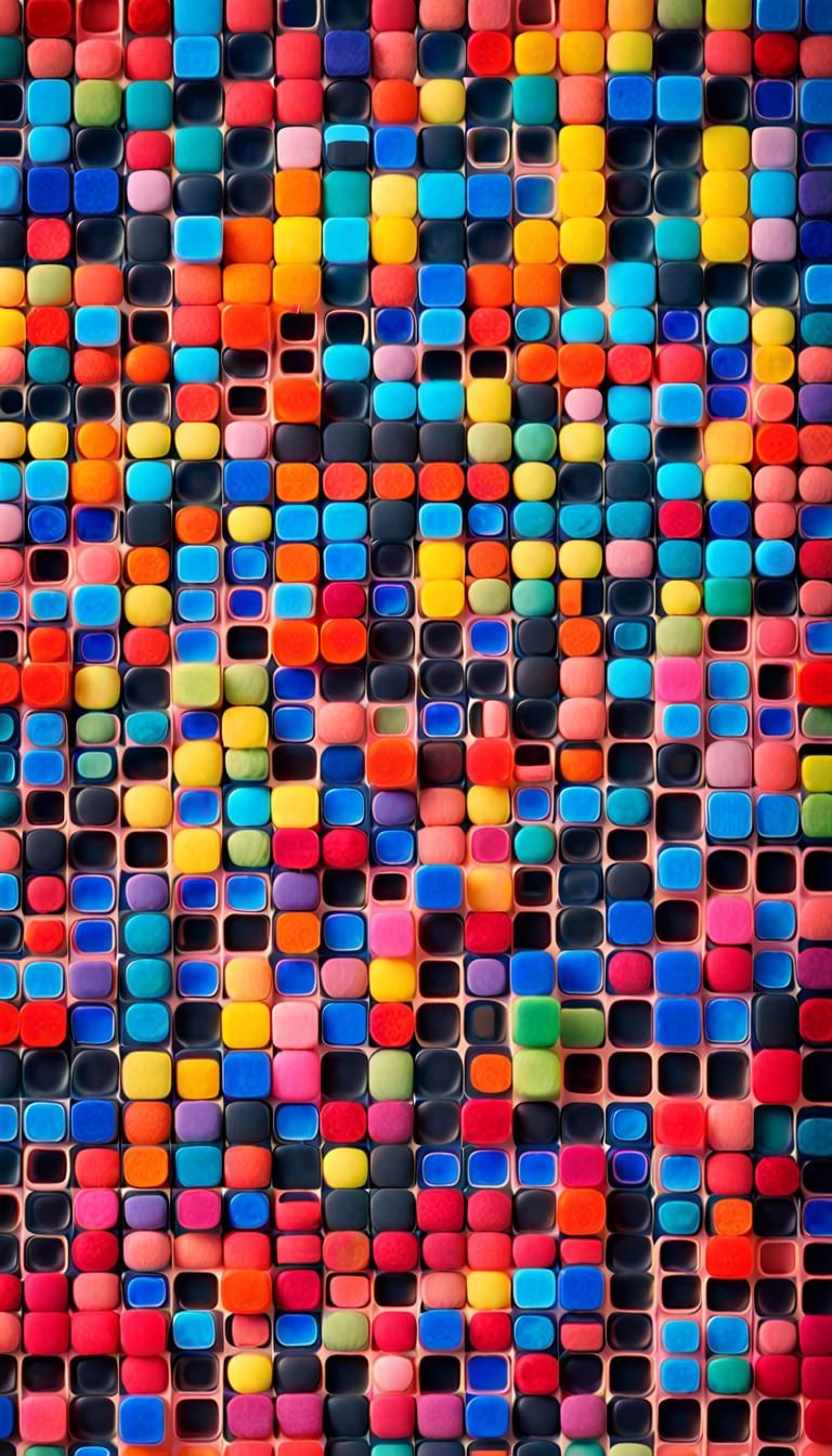 Gravitational Distortion of Space in Neon Colors