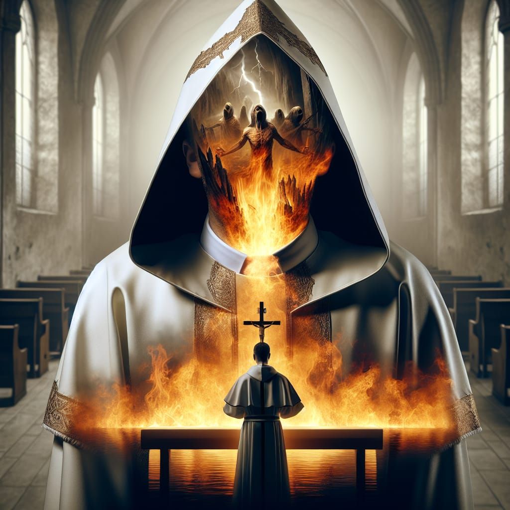 Eerie Double Exposure of Church Leader's Vision