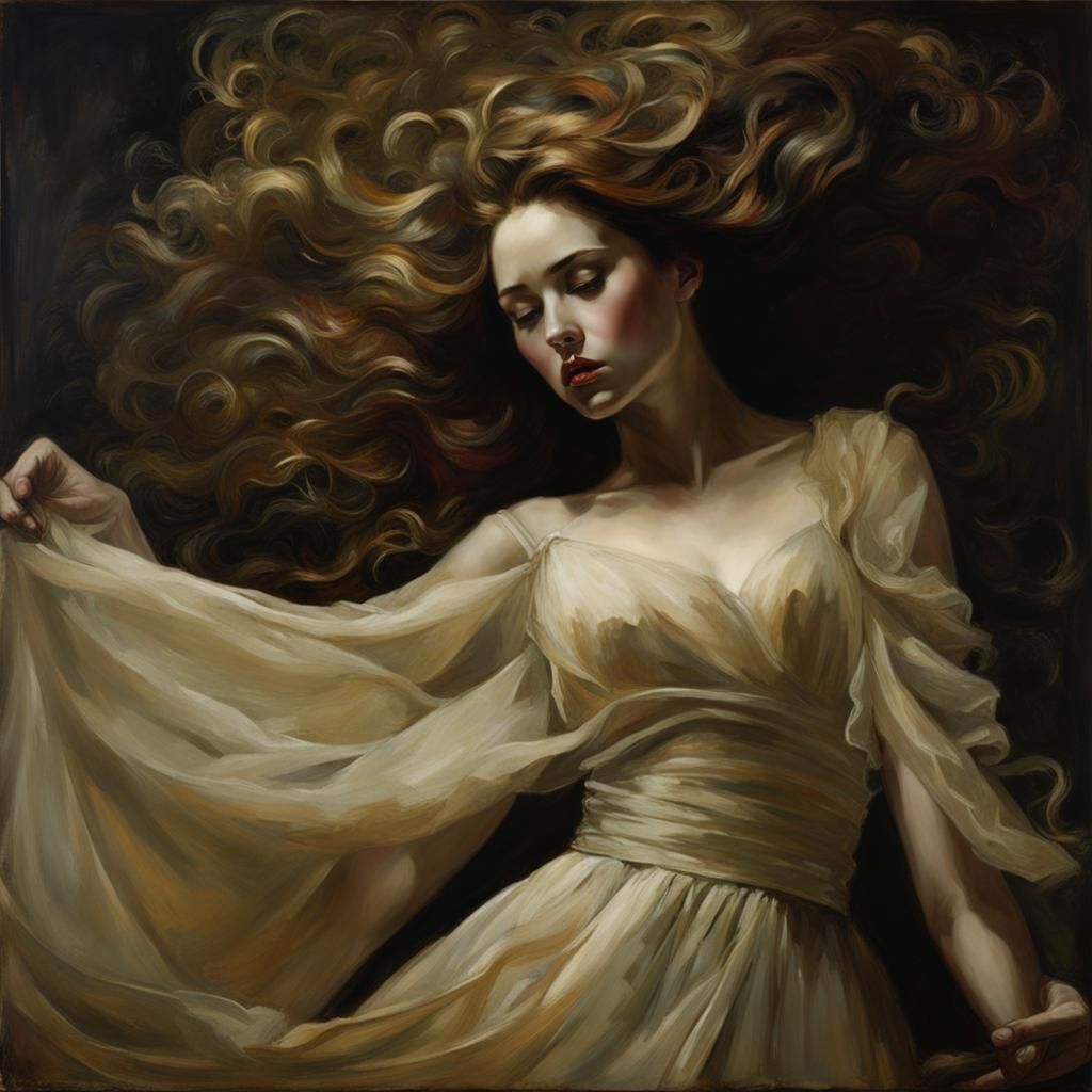 Assiduous Figure in Expressive Dark Style