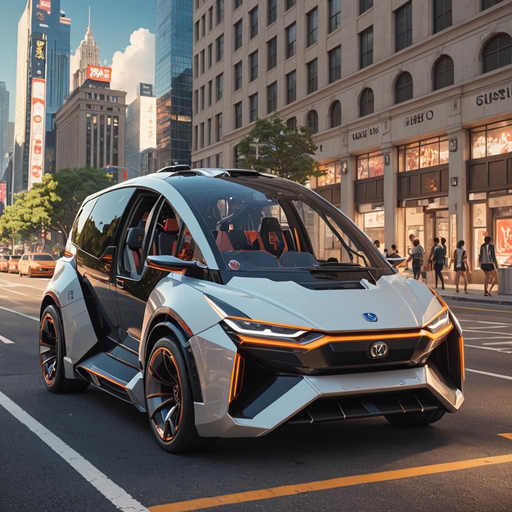 Futuristic Vehicle in United States: 3D Anime Art