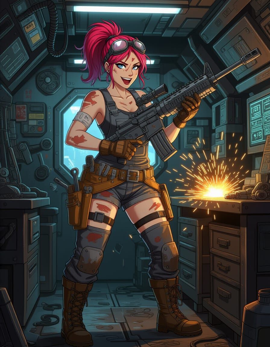 Anime Gunsmith in Starship Armory