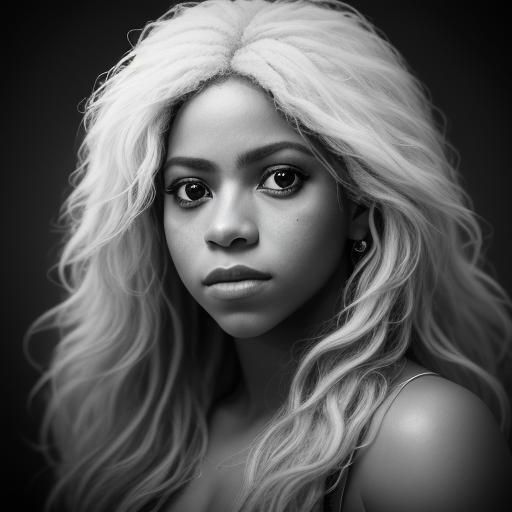 Striking Black and White Portrait with Soft Focus