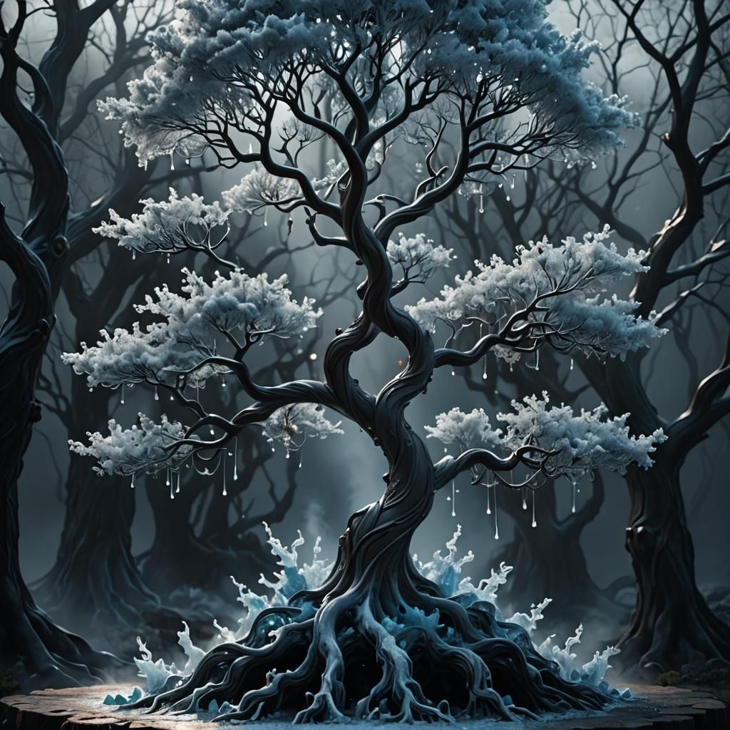 Trees and smoke series